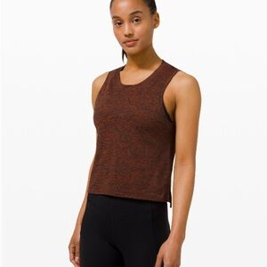 Lululemon Train To Be Tank in Dot Camo Dark Terracotta/Black, Size 2